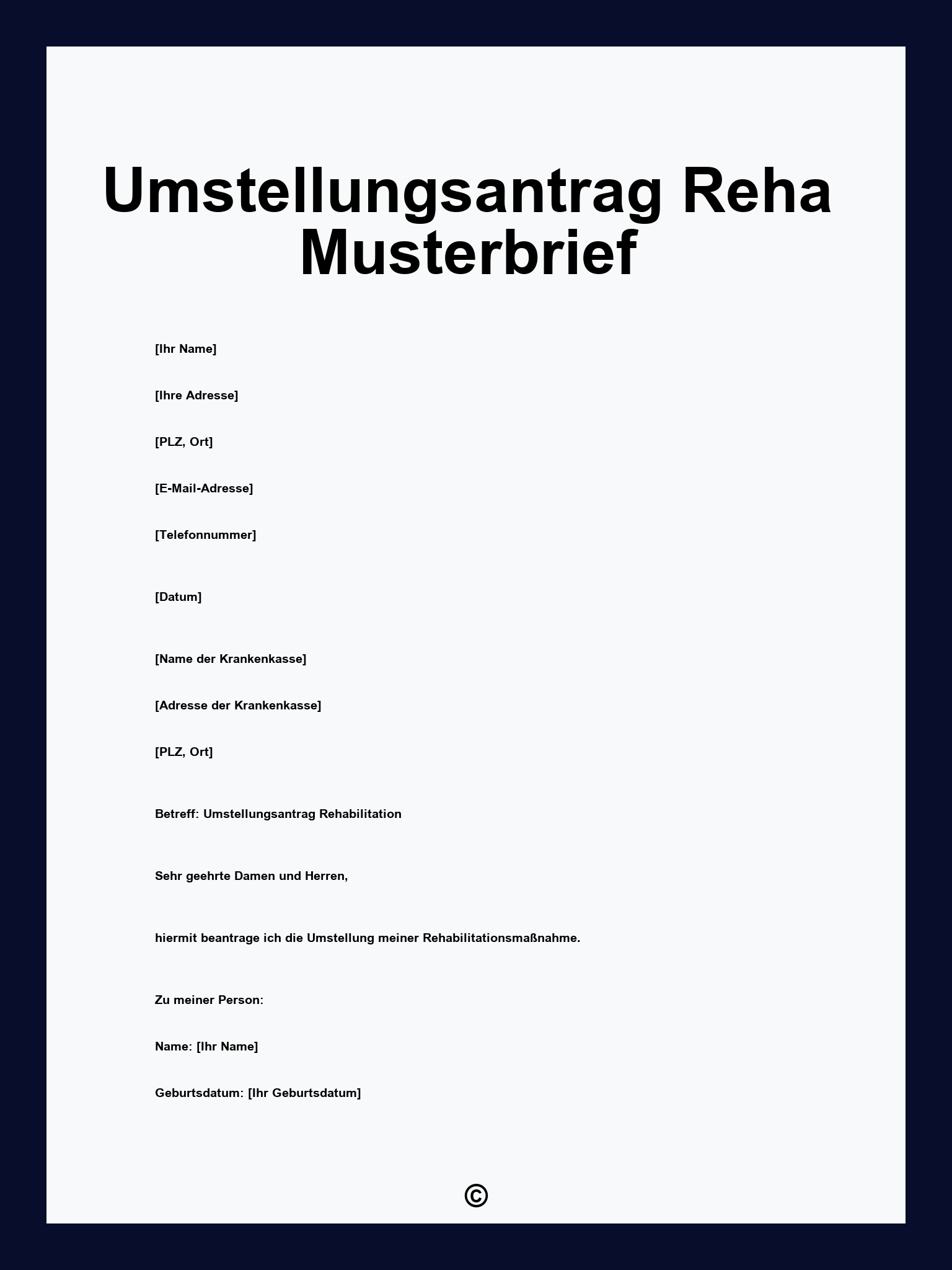 Umstellungsantrag Reha Musterbrief